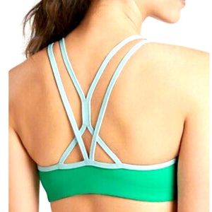 Athleta Green Chroma Athletic Bikini Top Bra